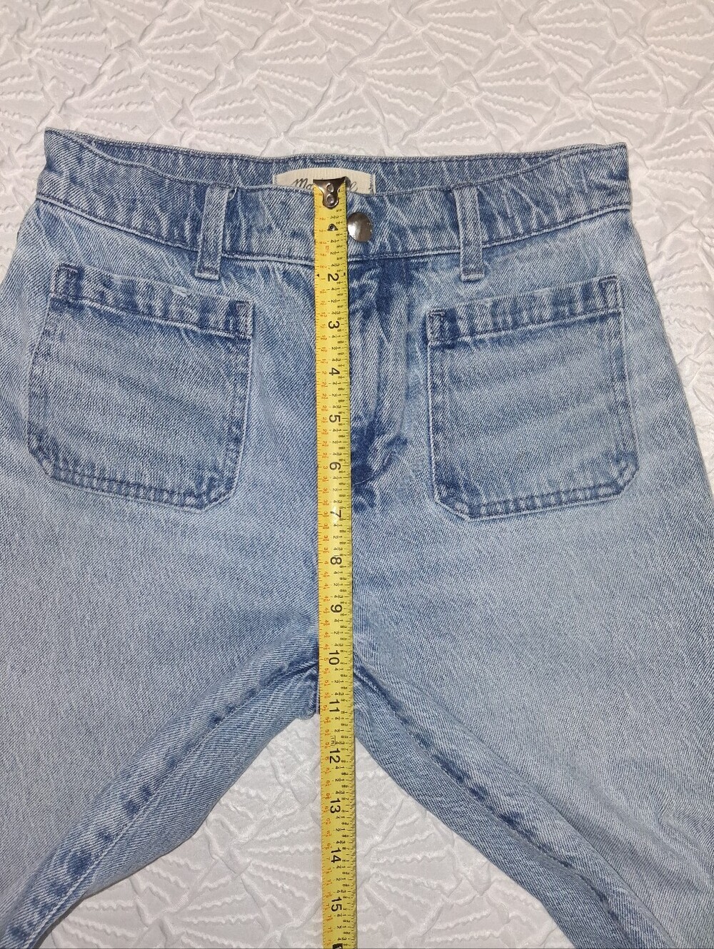 Madewell Light Blue Straight-Leg High-Rise Jeans - Picture 9 of 16